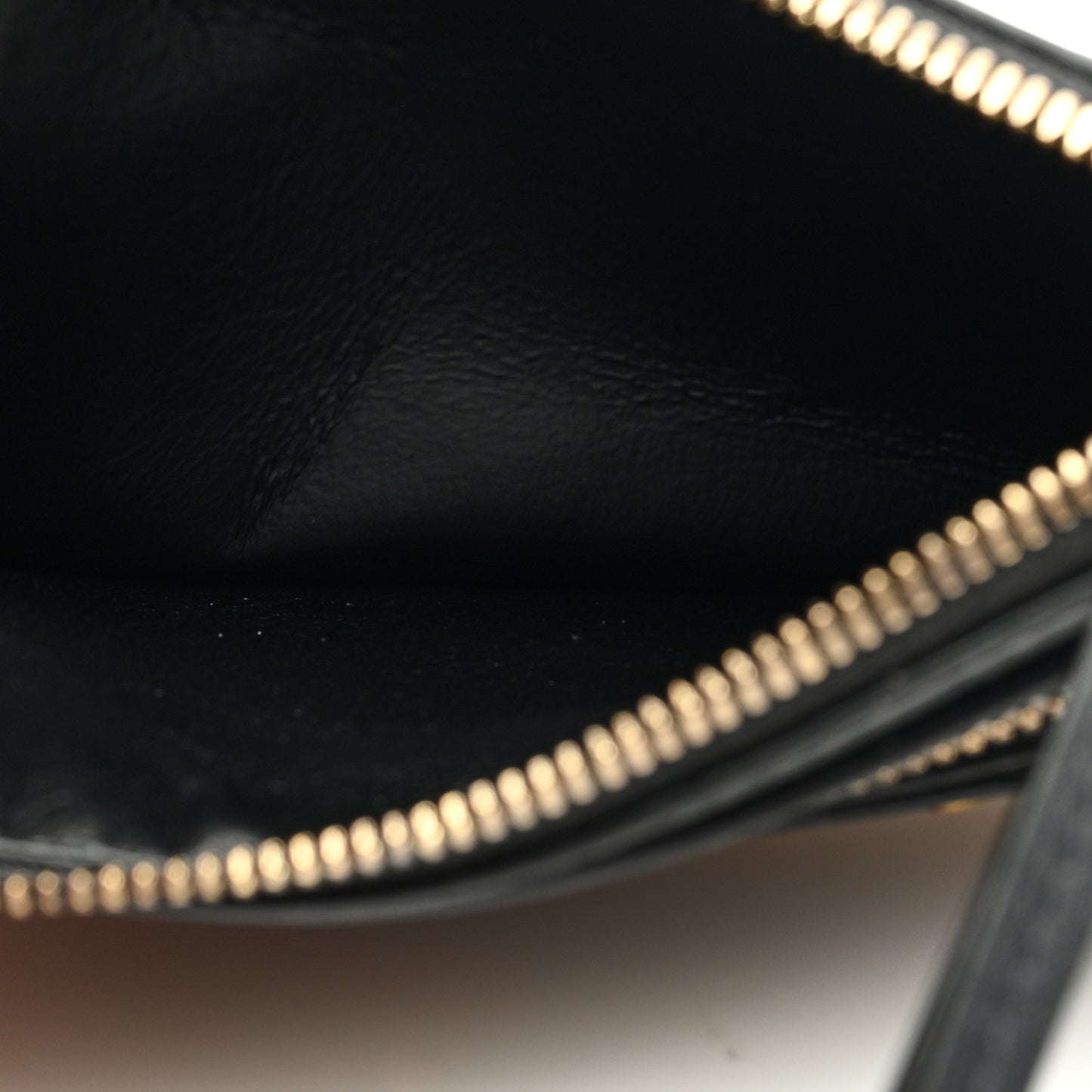 Grained Calfskin Neo Classic Brass Hardware Long Coin Case Card Holder Black
