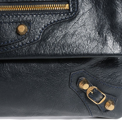 Balenciaga Agneau Giant 12 Gold Hardware Envelope Clutch Anthracite 8 of 13