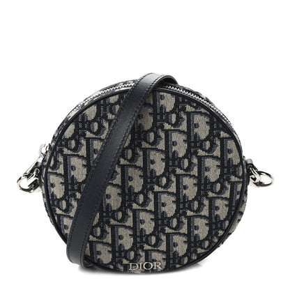 Christian Dior Oblique Jacquard Baby Ball Cross Body Bag Blue 1 of 9