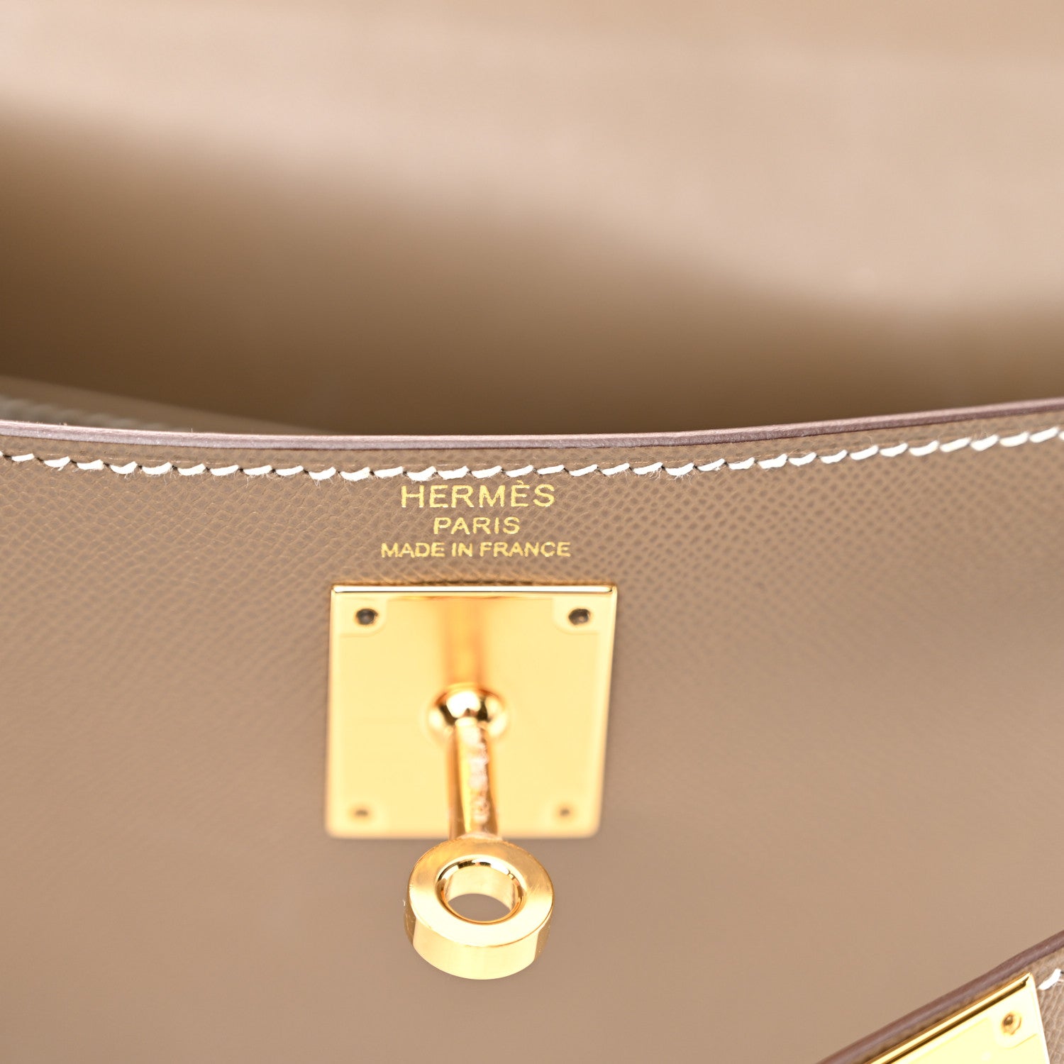 Hermes Madame Calfskin Kelly Elan Etoupe 6 of 11