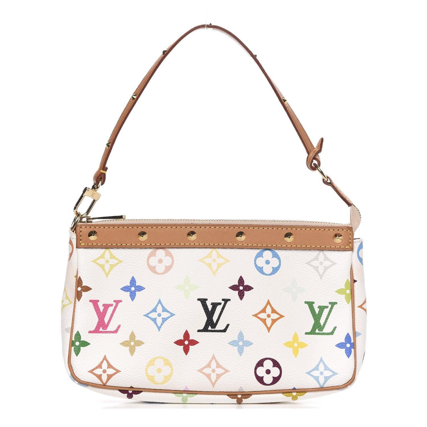 Louis Vuitton Monogram Multicolor Pochette Accessories White 1 of 10