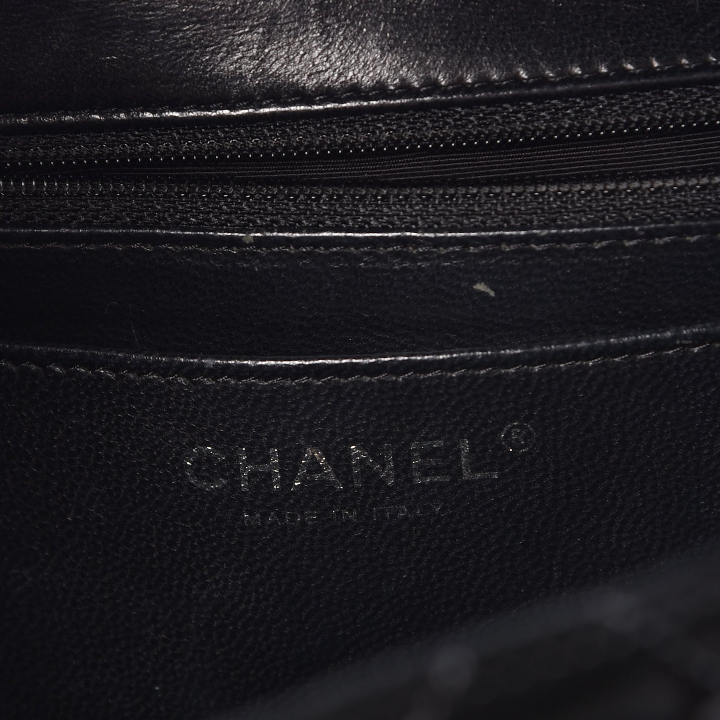 Patent Quilted Jumbo Single Flap Black