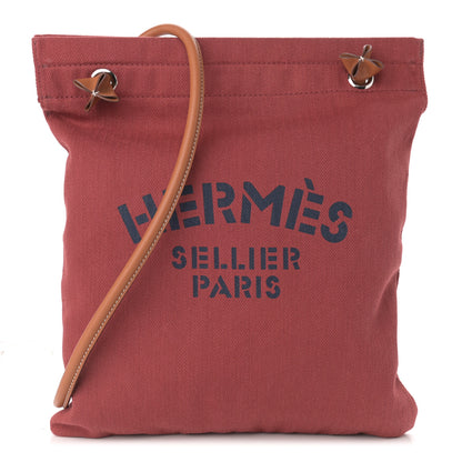 Hermes Canvas Swift Aline Grooming Bag Rouge H Gold 1 of 9