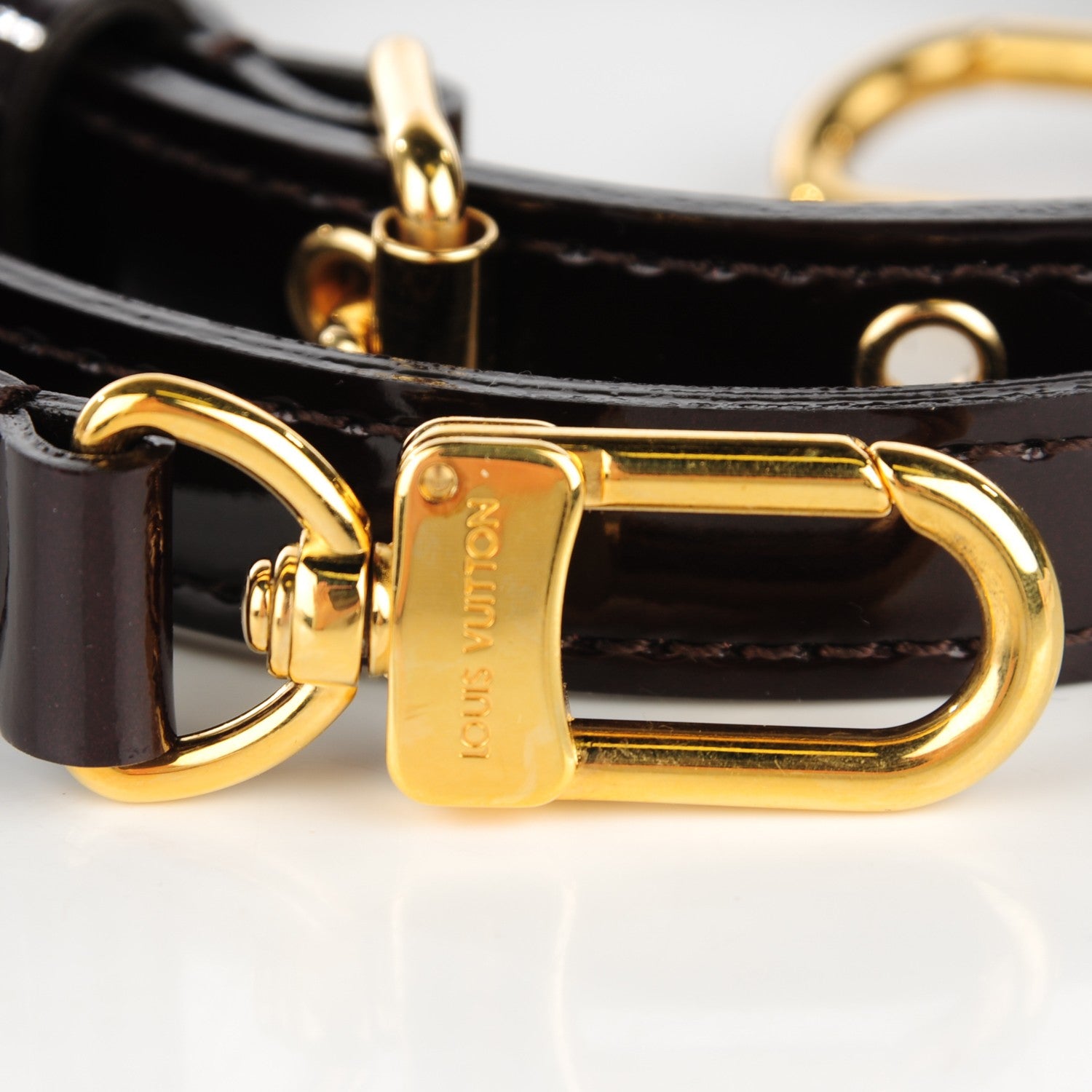 Louis Vuitton Patent 16mm Adjustable Shoulder Strap Amarante 4 of 5