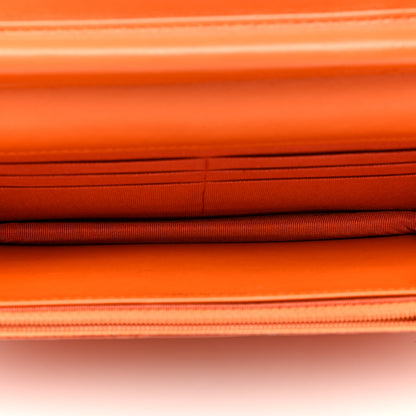 Chanel Snakeskin Wallet On Chain WOC Orange 5 of 11