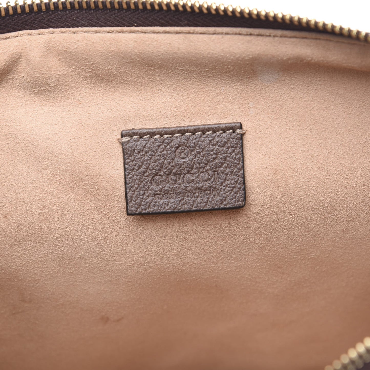 GG Supreme Monogram Large Ophidia Pouch Clutch Brown