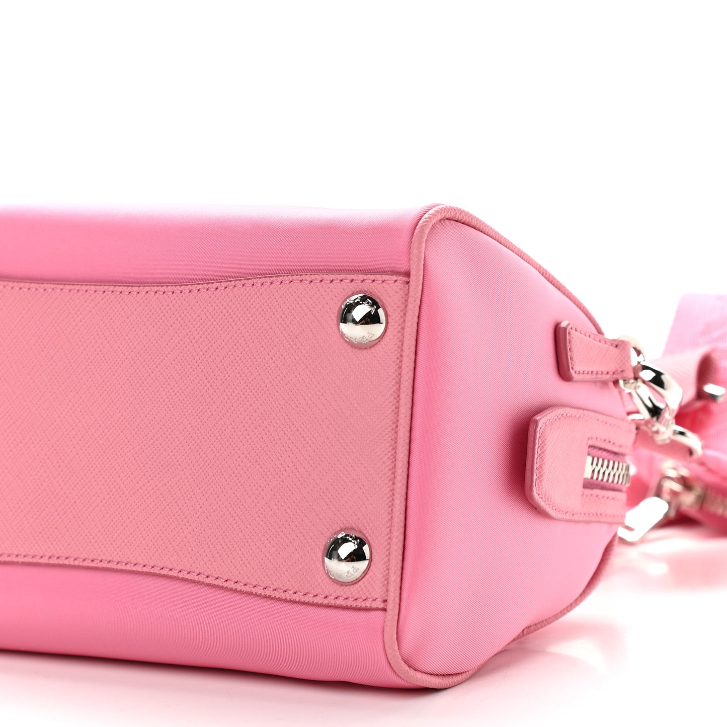 Tessuto Nylon Saffiano Re-Edition 2005 Top Handle Crossbody Bag Rosa