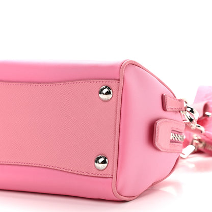 Prada Tessuto Nylon Saffiano Re-Edition 2005 Top Handle Crossbody Bag Rosa 9 of 9