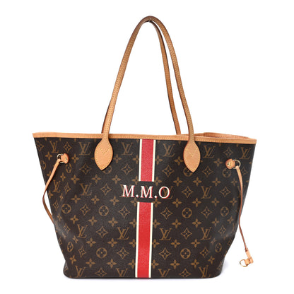 Louis Vuitton Monogram My LV Heritage Neverfull MM Fuchsia White 1 of 10