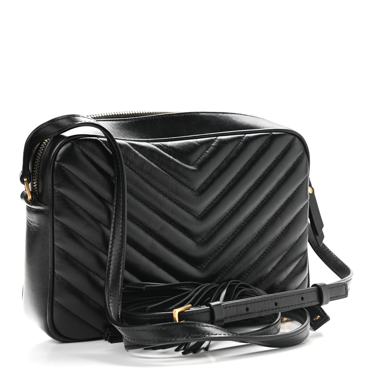 Calfskin Matelasse Monogram Lou Camera Bag Black