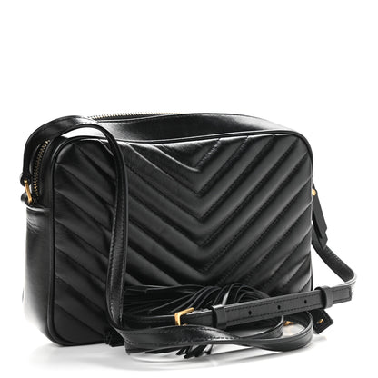 Saint Laurent Calfskin Matelasse Monogram Lou Camera Bag Black 3 of 10