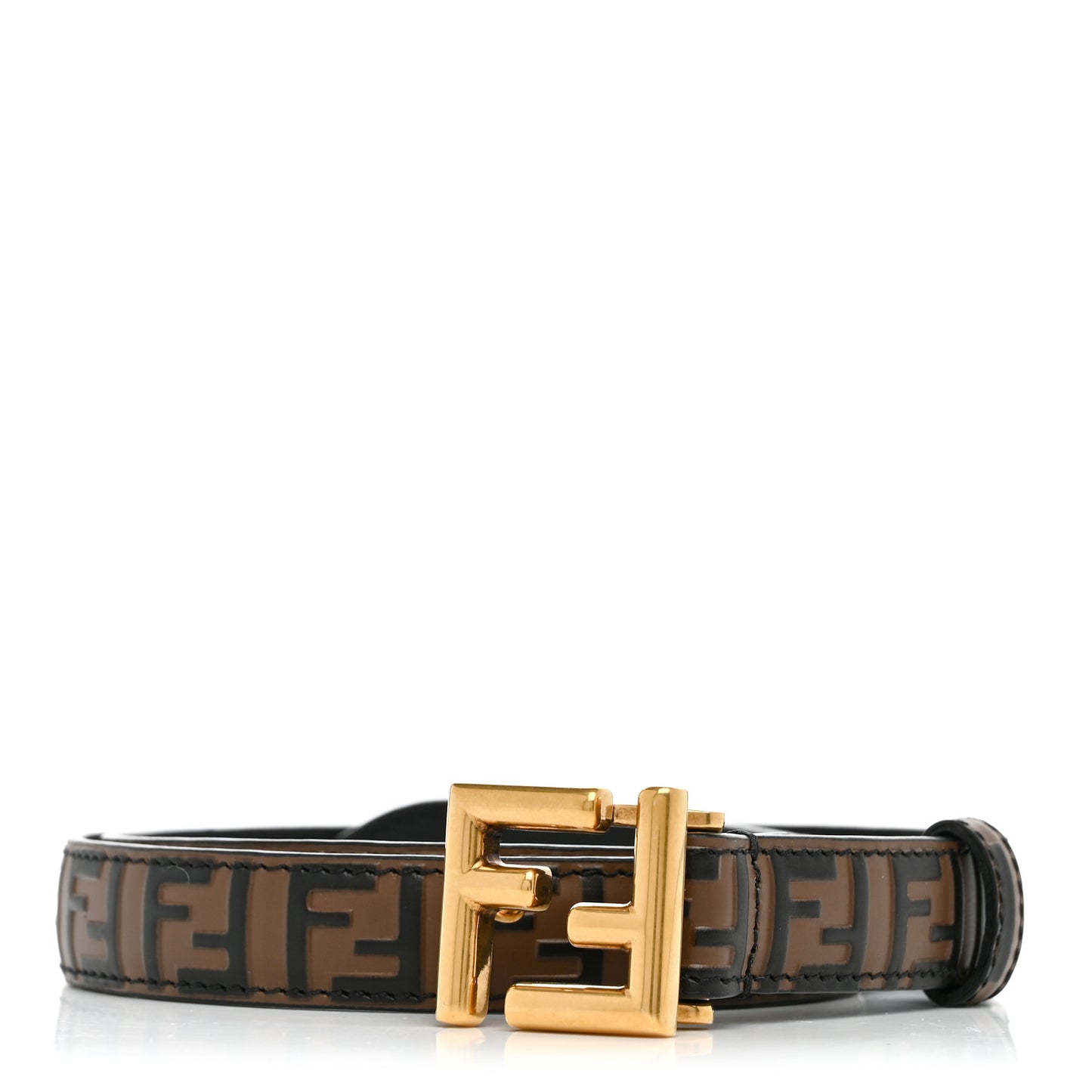 Vitello Century Bi-Color FF 1974 Embossed 2CM Belt 75 30 Maya Black