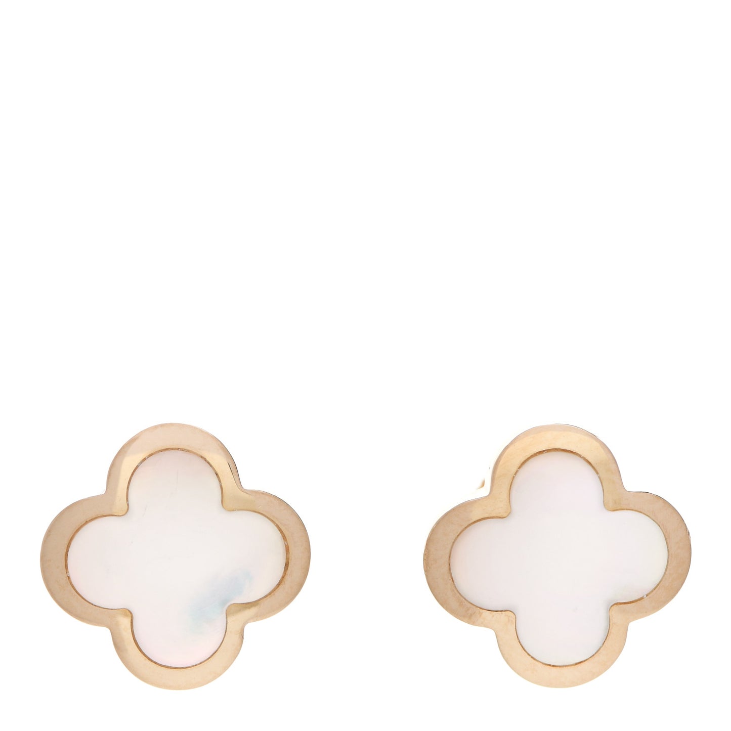 18K Yellow Gold Mother of Pearl Pure Alhambra Earrings
