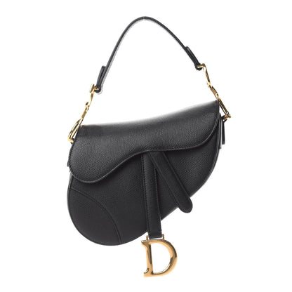 Christian Dior Grained Calfskin Mini Saddle Bag Black 1 of 11