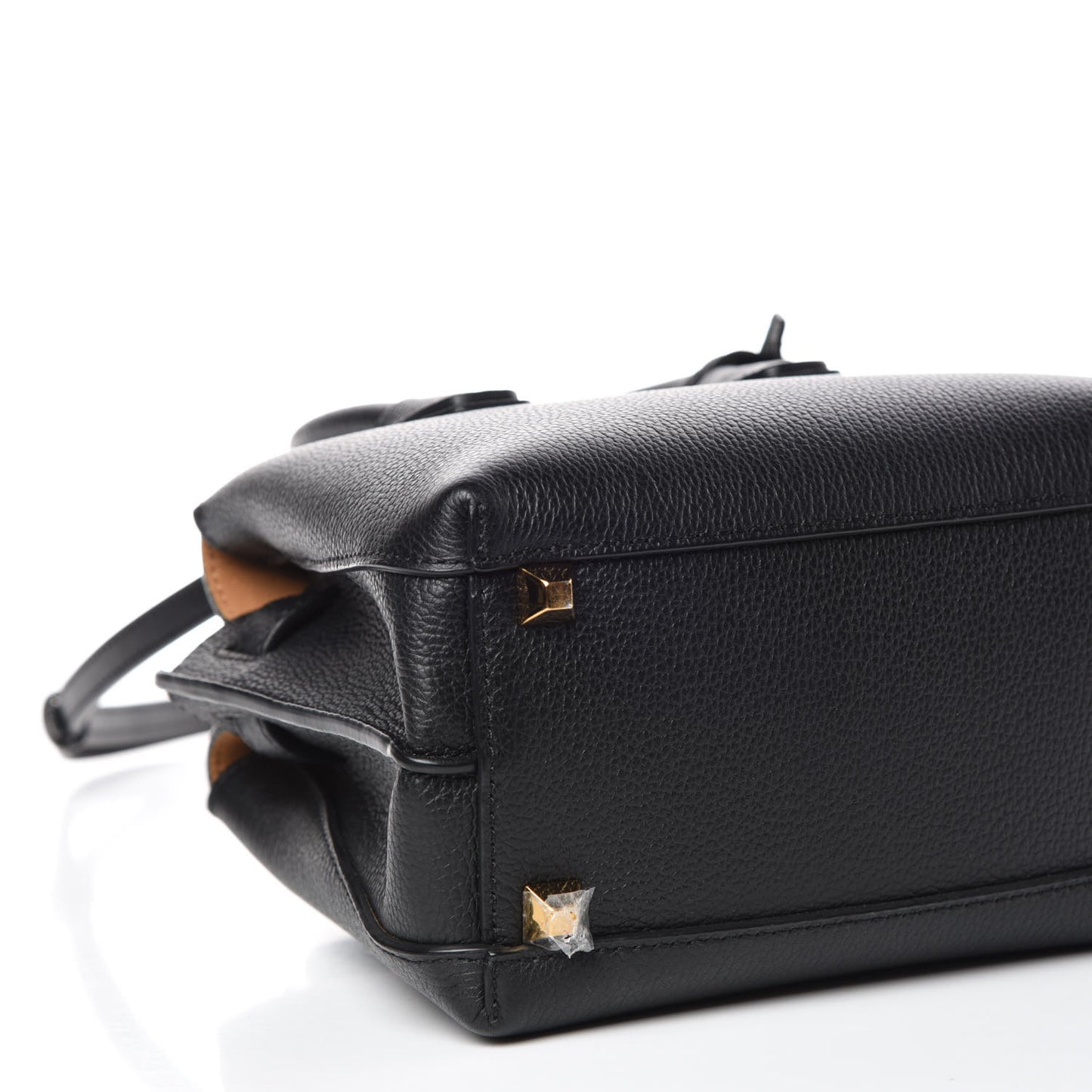 Grained Calfskin Mini Milla Tote Phantom Grey