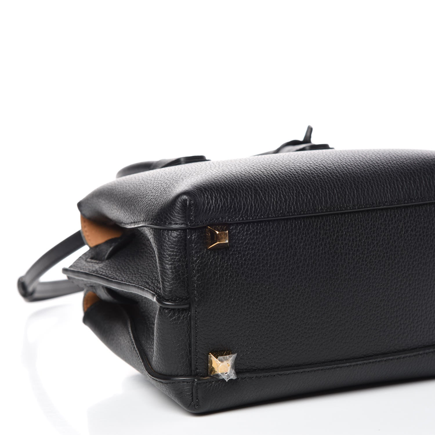 MCM Grained Calfskin Mini Milla Tote Phantom Grey 9 of 11