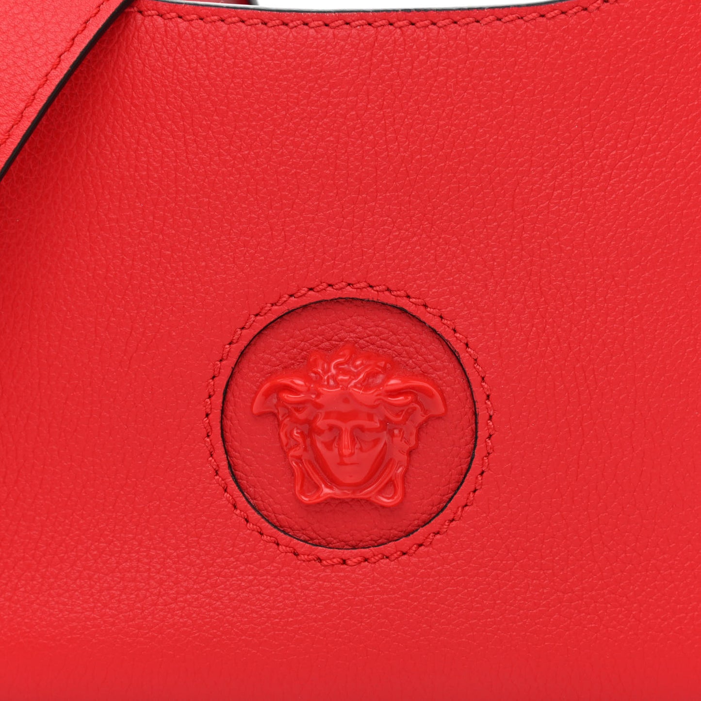 Calfskin La Medusa Mini Hobo Crossbody Red