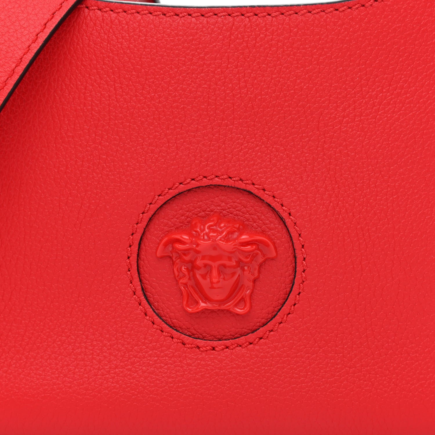 Versace Calfskin La Medusa Mini Hobo Crossbody Red 8 of 10