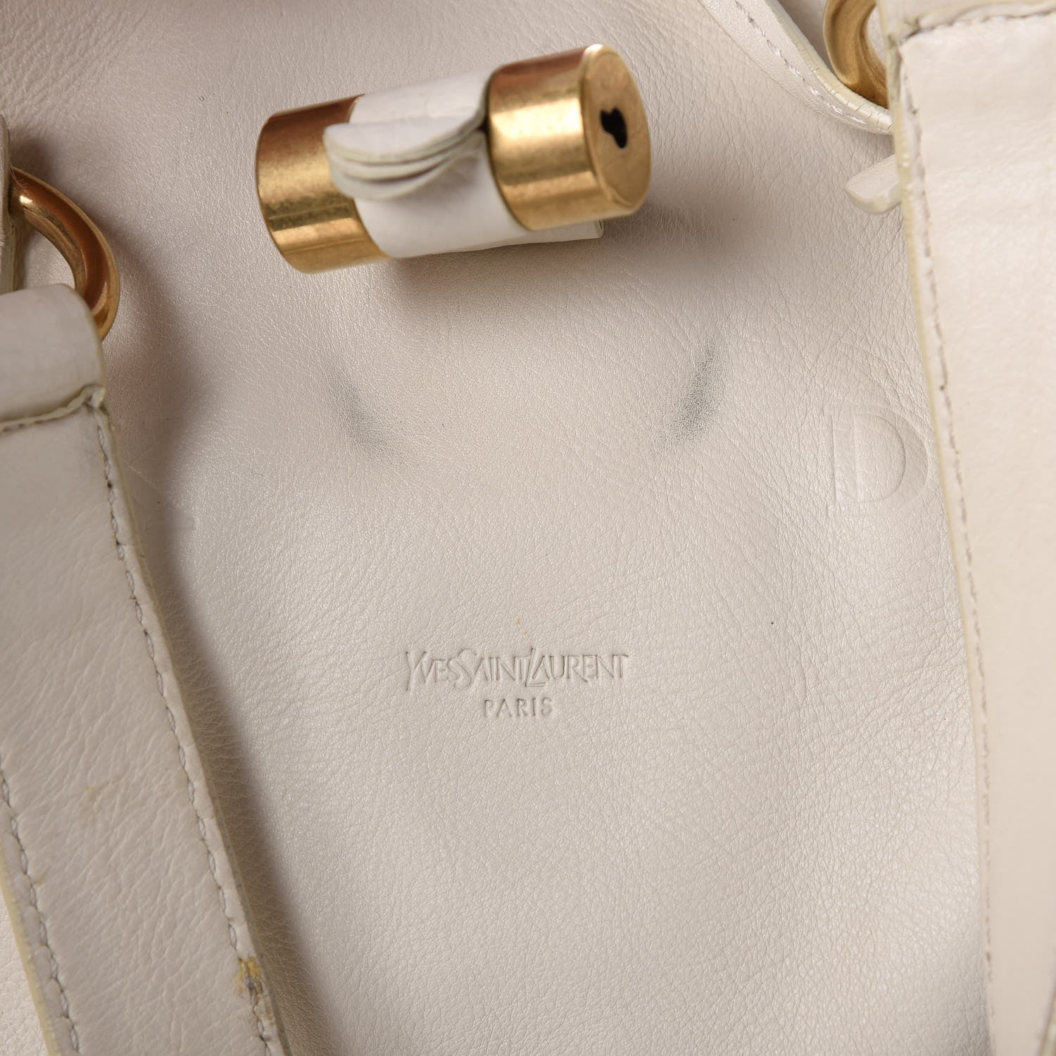 Saint Laurent Calfskin Large Muse Tote Bag Ivory 9 of 17