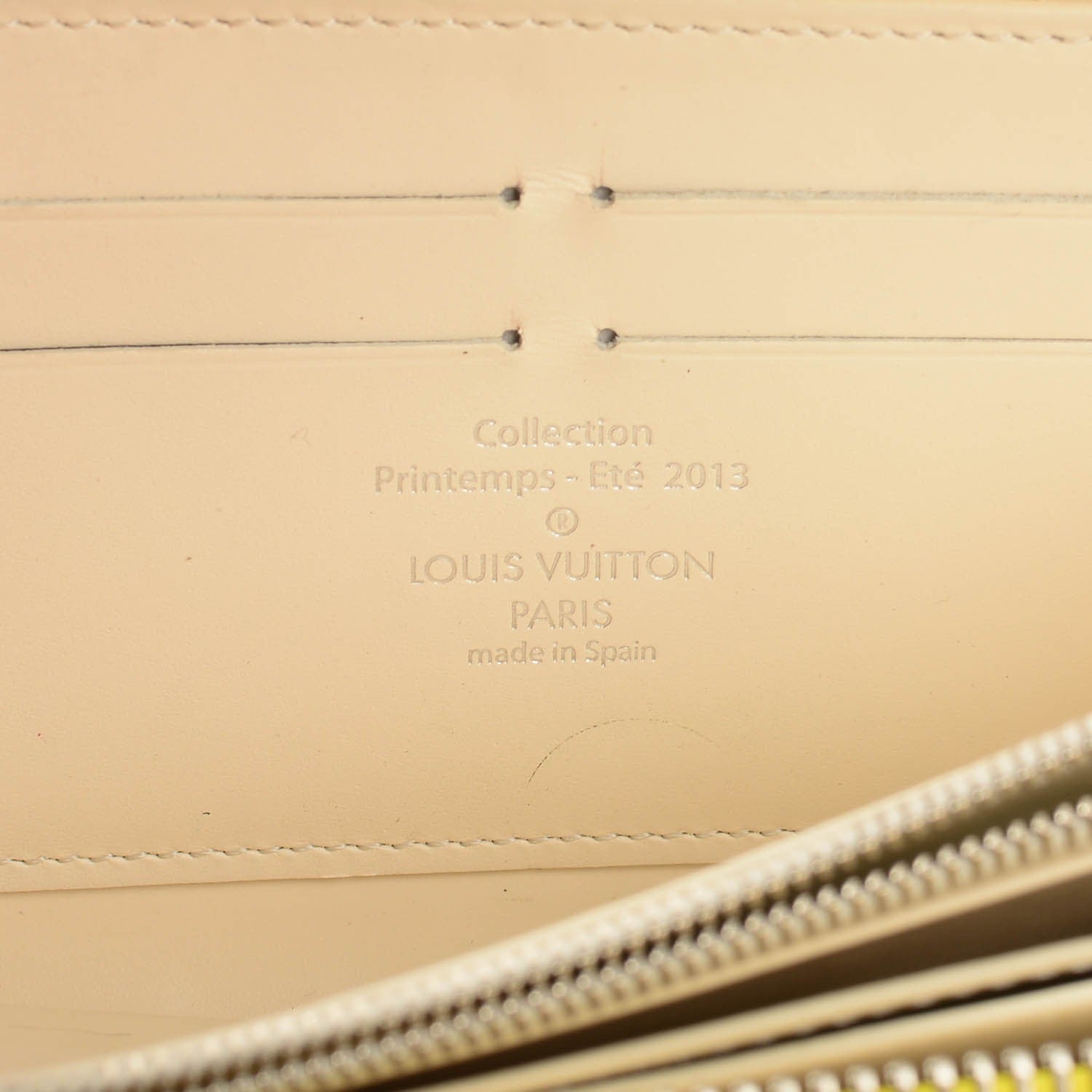 Louis Vuitton Damier Facette Zippy Wallet Yellow 6 of 7
