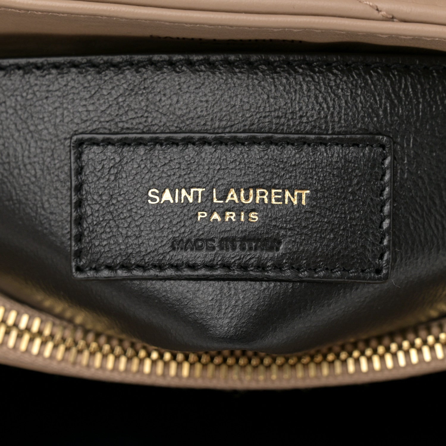 Saint Laurent Calfskin Y Quilted Monogram Small Loulou Chain Satchel Dark Beige 10 of 14