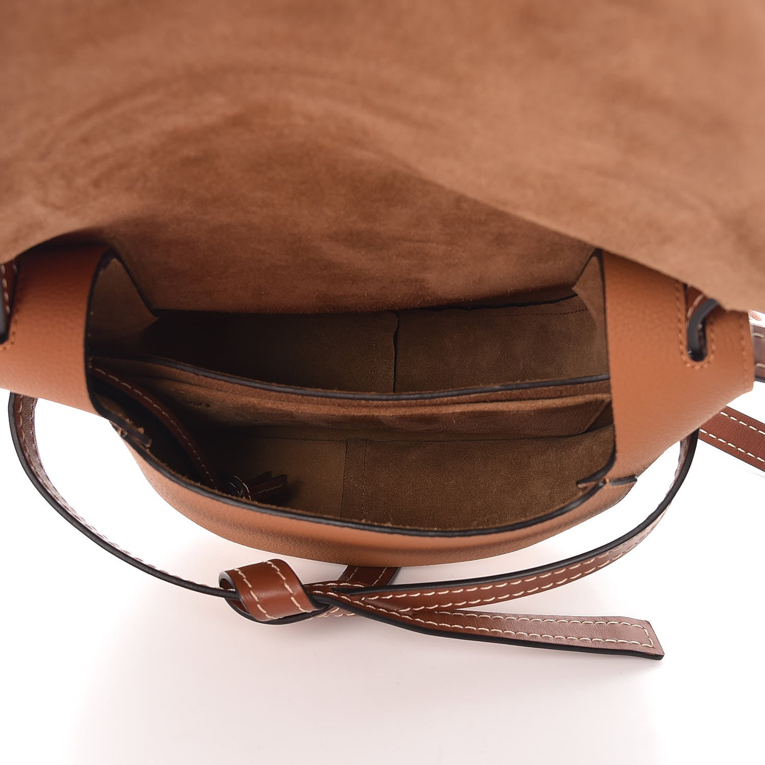 Loewe Grained Calfskin Small Gate Crossbody Bag Caramel Pecan 5 of 9