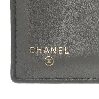Chanel Lambskin Quilted Compact Boy Wallet Dark Grey 6 of 8