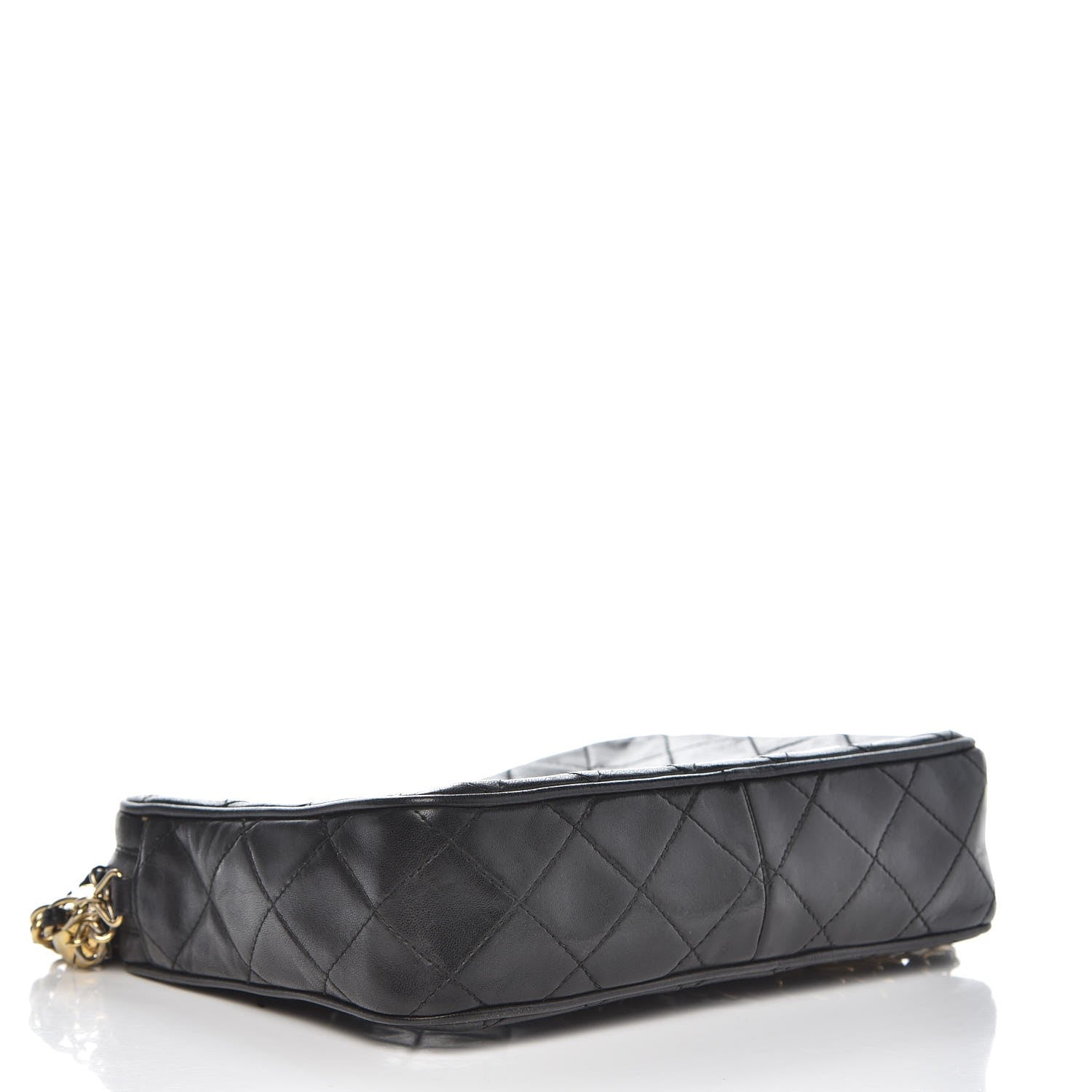 Chanel Lambskin Quilted CC Tassel Camera Case Black 4 of 8