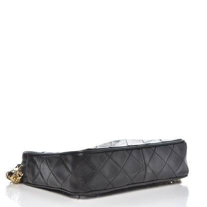 Chanel Lambskin Quilted CC Tassel Camera Case Black 4 of 8