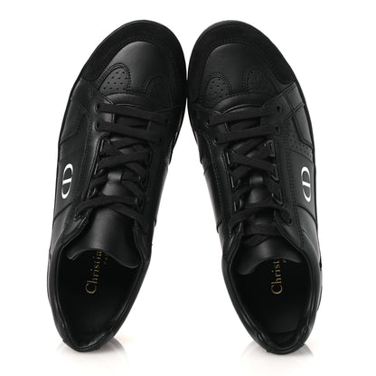 Christian Dior Calfskin Suede Logo Sneakers 36.5 Black 2 of 12