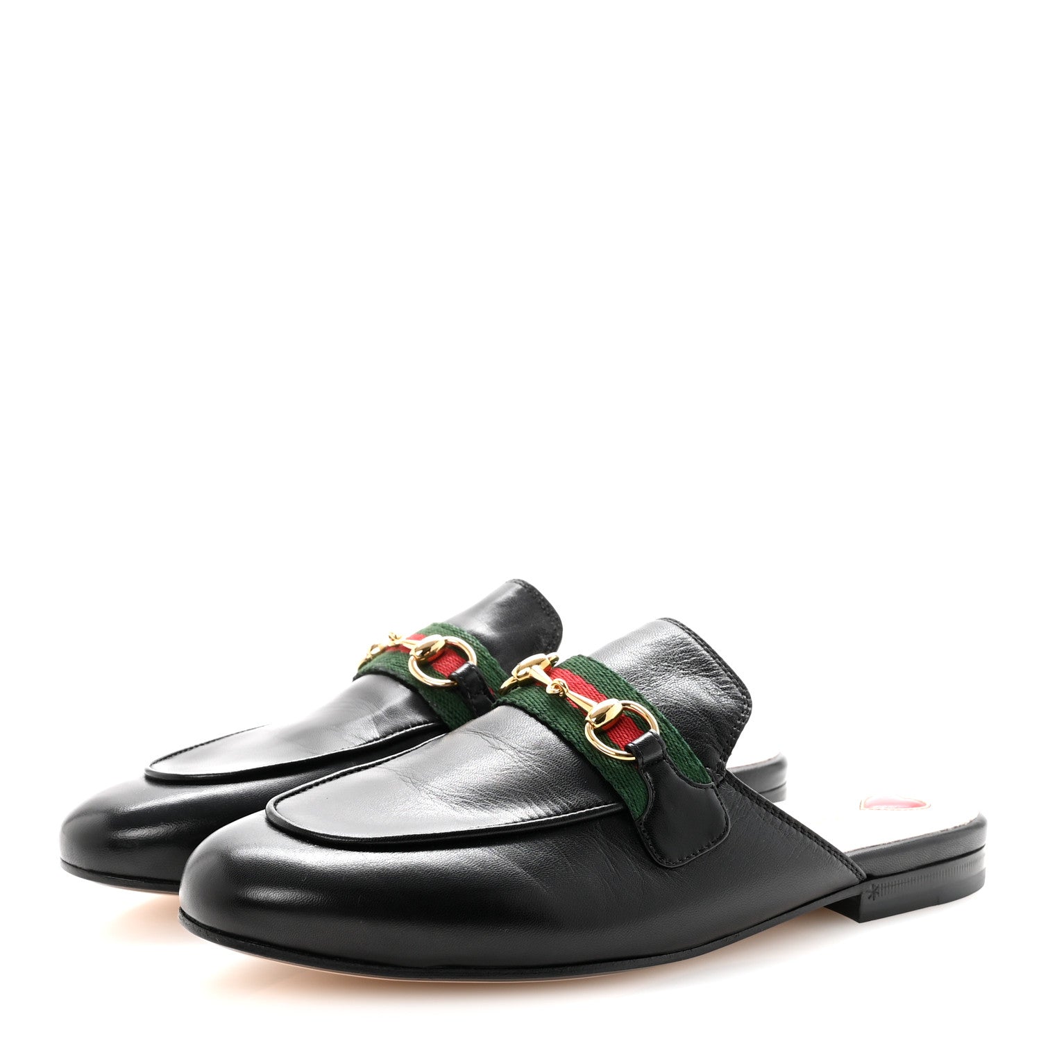 Gucci Malaga Kid Web Womens Princetown Slippers 36.5 Black 4 of 9