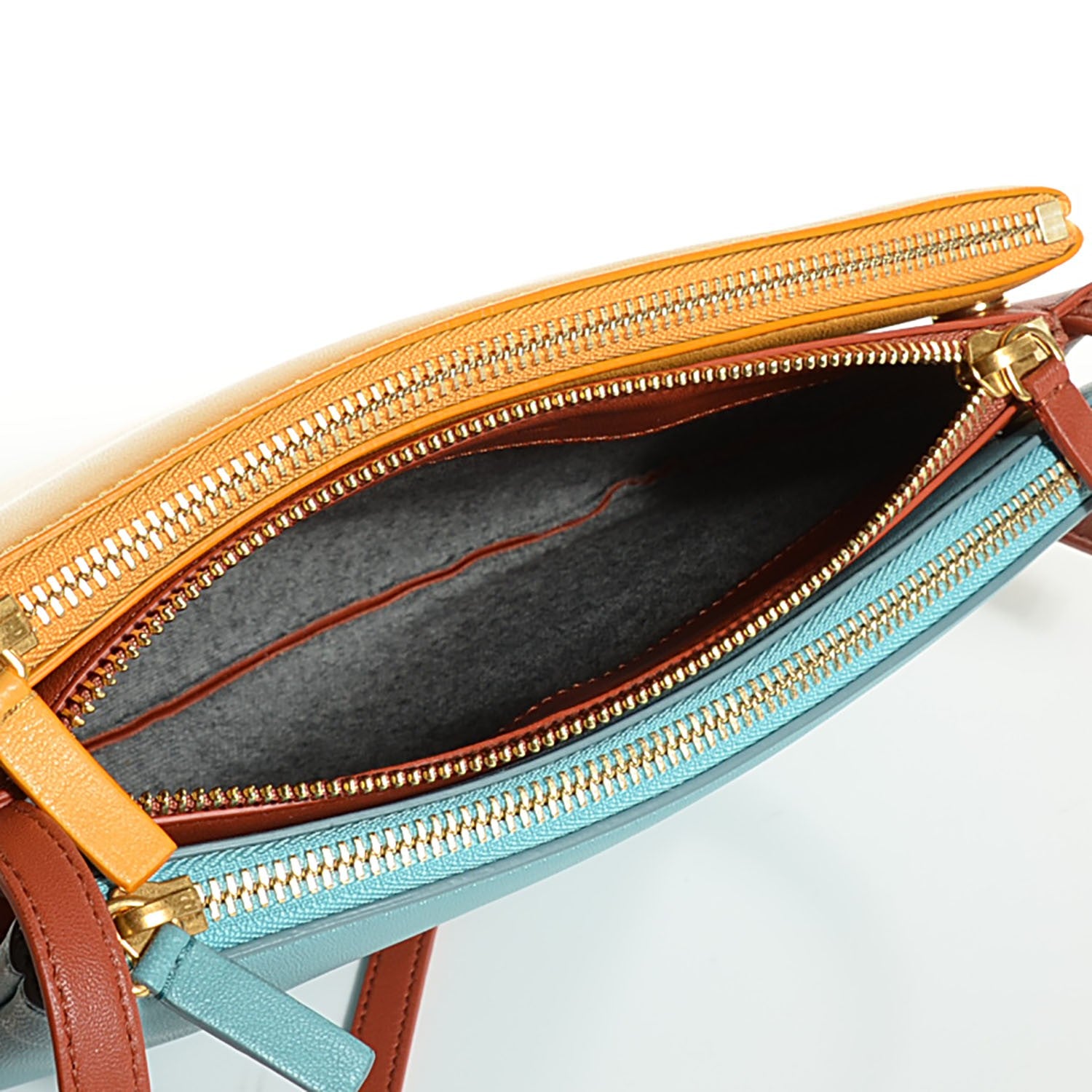 Celine Lambskin Small Multicolor Trio Crossbody Bag Antarctic 5 of 8