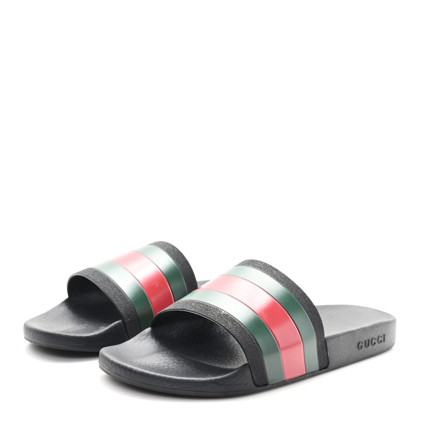 Rubber Web Mens Pool Slide Sandals 11 Black Green Red
