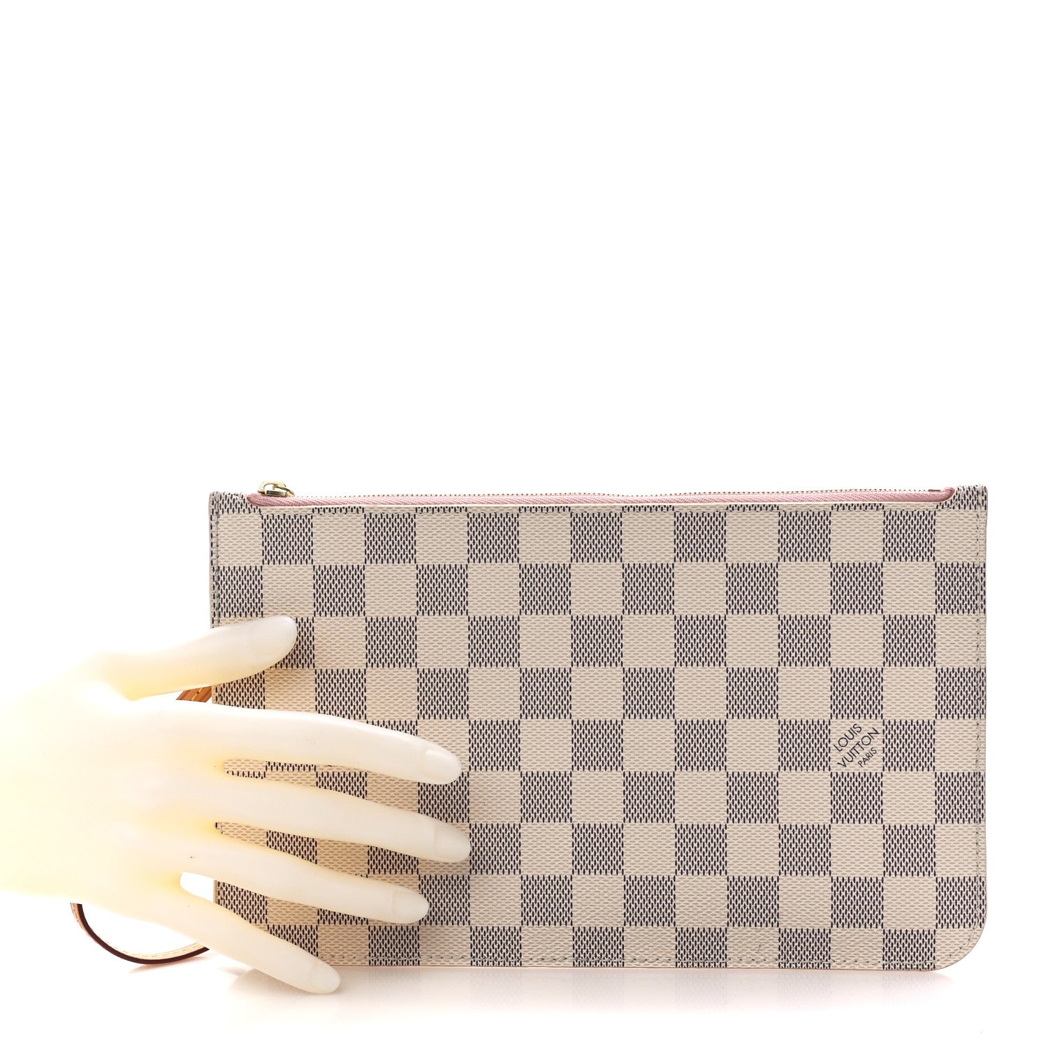 Louis Vuitton Damier Azur Neverfull MM GM Pochette Rose Ballerine 2 of 10
