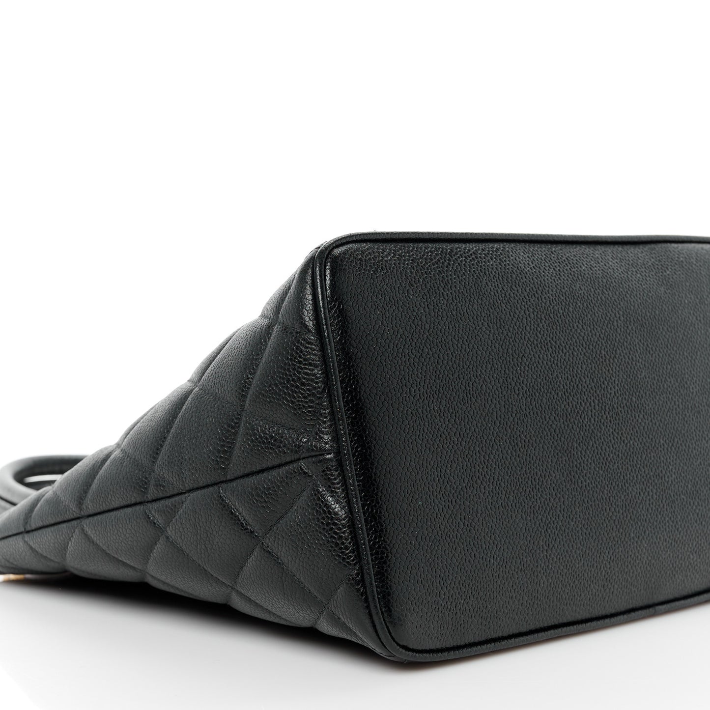 Caviar Quilted Medallion Tote Black