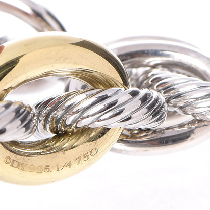 David Yurman Sterling Silver 18K Yellow Gold 19mm Extra Large Oval Link Bracelet 4 of 9