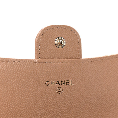 Chanel Caviar Quilted Large Gusset Flap Wallet Beige 6 of 9