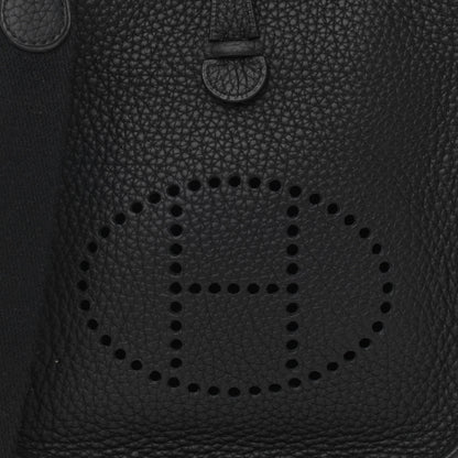 Hermes Taurillon Clemence Evelyne TPM Black 8 of 13