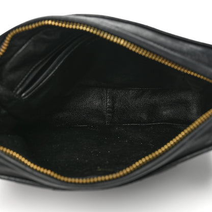 Chanel Lambskin Chevron Quilted Tassel Camera Case Black 4 of 7