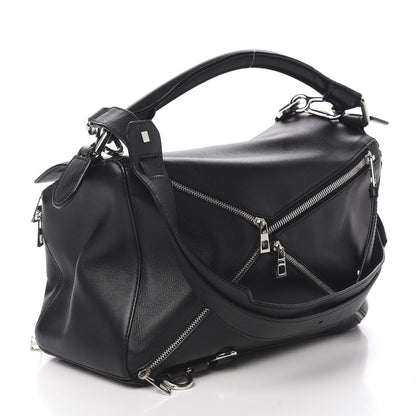 Loewe Calfskin Zipper Puzzle Bag Black 2 of 9