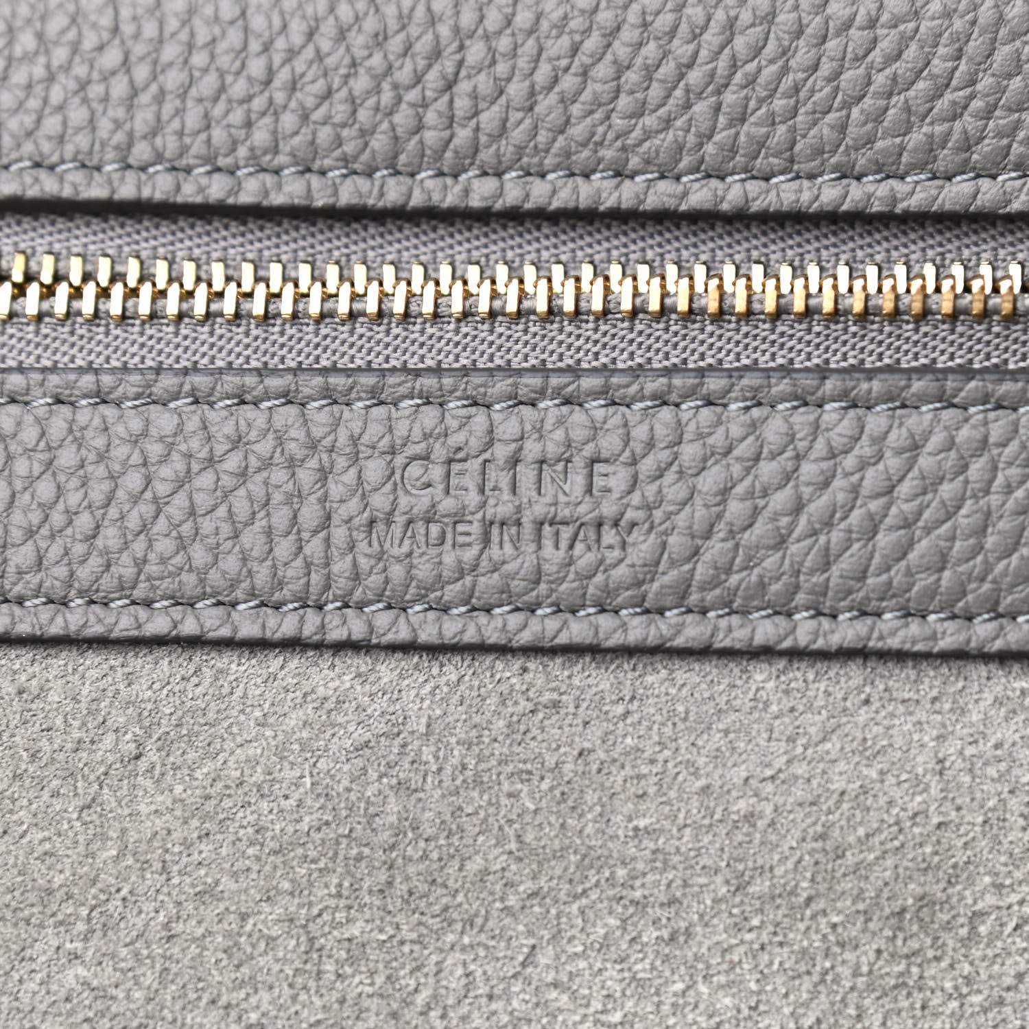 Celine Soft Grained Calfskin Small Belt Cabas Phantom Zinc 6 of 9