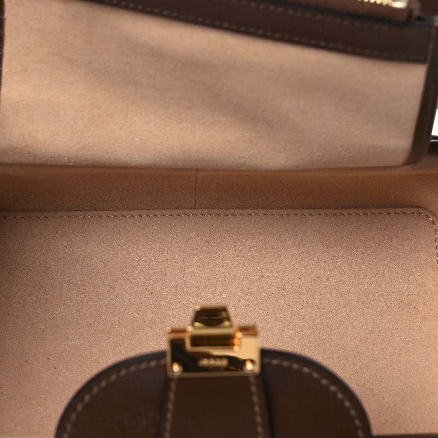 Gucci GG Supreme Monogram Mini Clasp Bag Beige Brown 5 of 12