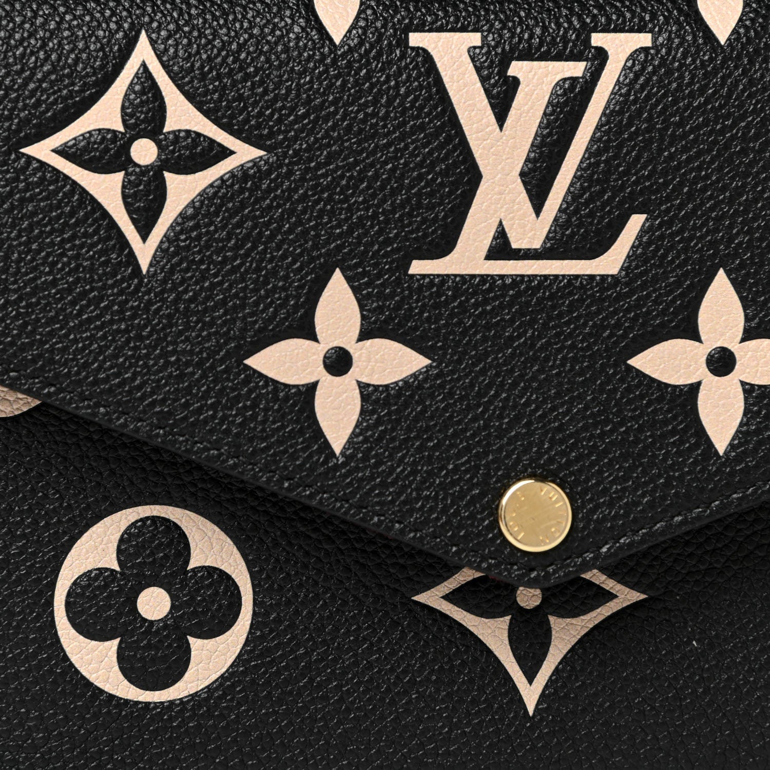 Louis Vuitton Empreinte Monogram Giant Felicie Pochette Black Beige 8 of 11