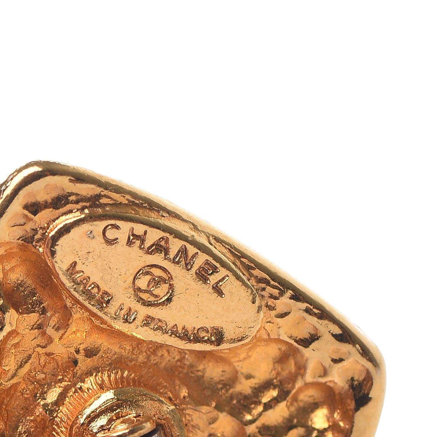 Chanel CC Diamond Shaped Cufflinks Gold 4 of 4