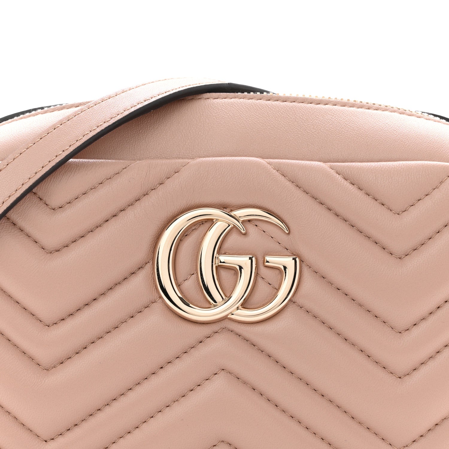 Gucci Calfskin Matelasse Small GG Marmont Camera Bag Pink Beige Pink Beige 8 of 12