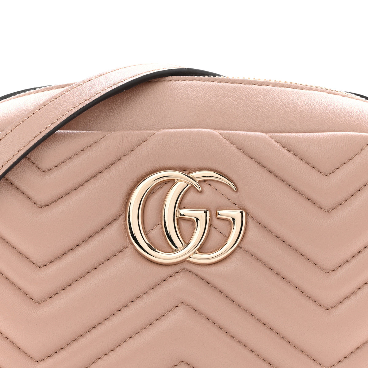 Gucci Calfskin Matelasse Small GG Marmont Camera Bag Pink Beige 8 of 12