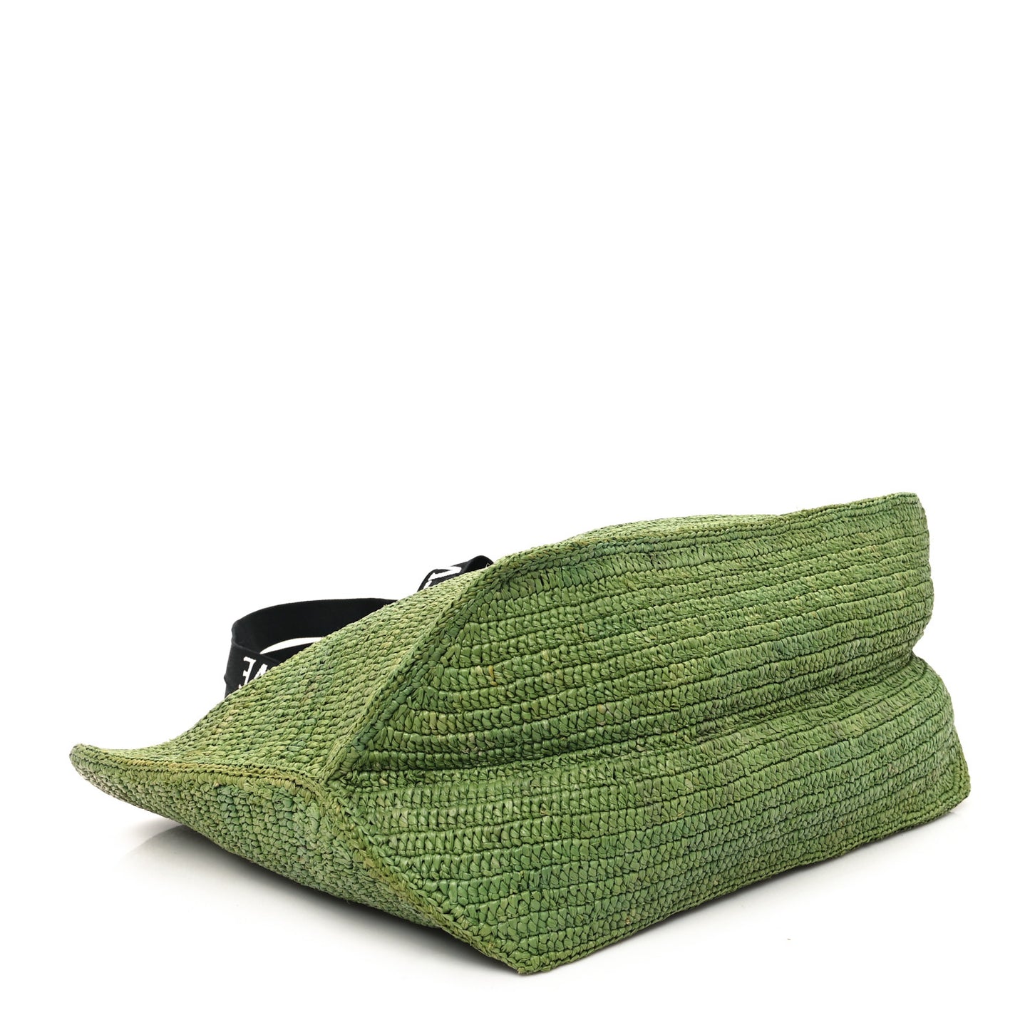 Raffia Paulas Ibiza Fold Shopper Tote Green