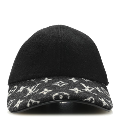 Louis Vuitton Wool Silk Monogram Endless Cap L Black 3 of 9