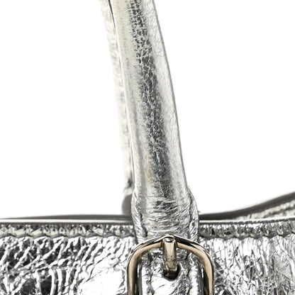 Balenciaga Metallic Calfskin Papier Mini A4 Tote Silver 12 of 12
