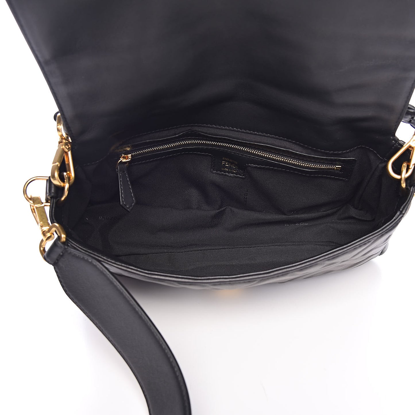 Nappa FF 1974 Embossed Baguette Black